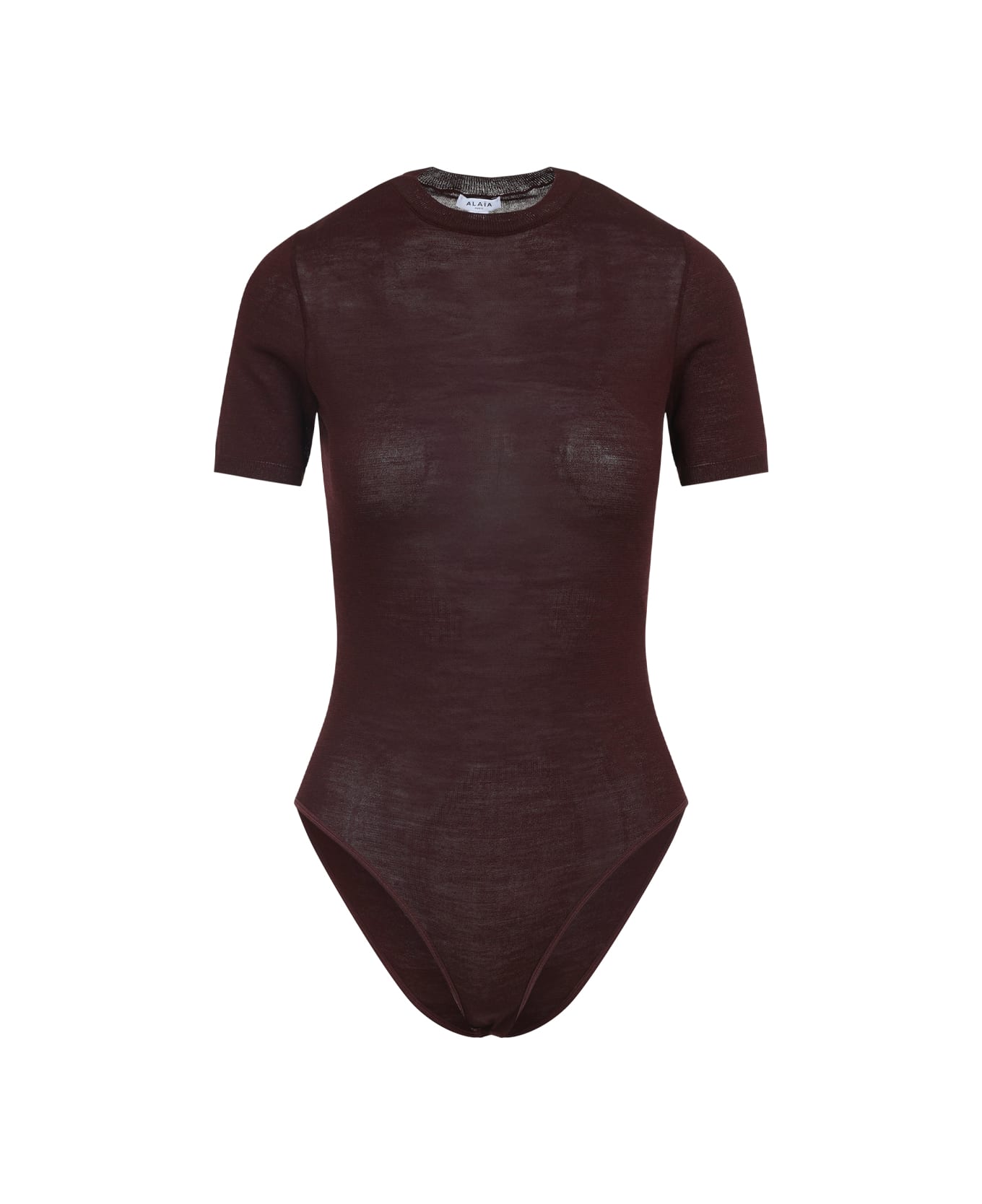 Alaia Alaïa Wool And Silk Body - Aubergine