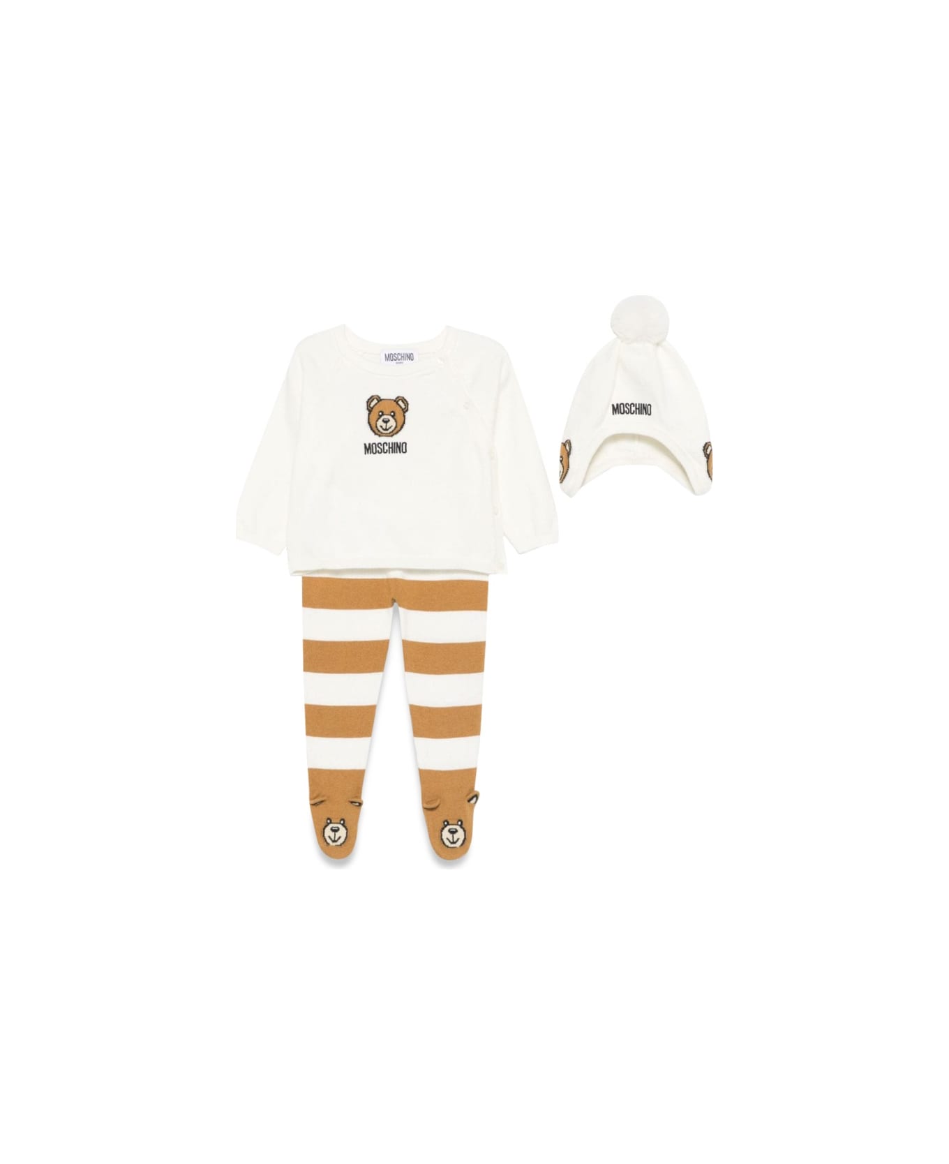 Moschino Jersey+pant+shirt - WHITE