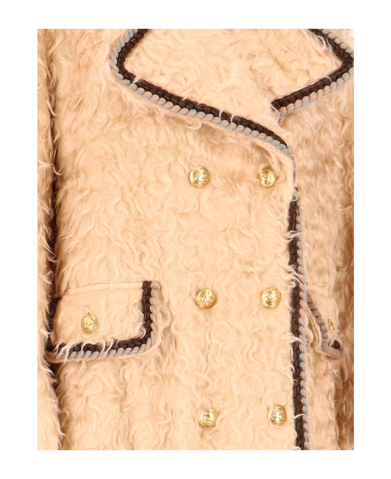 Etro Long Double-breasted Coat - Beige