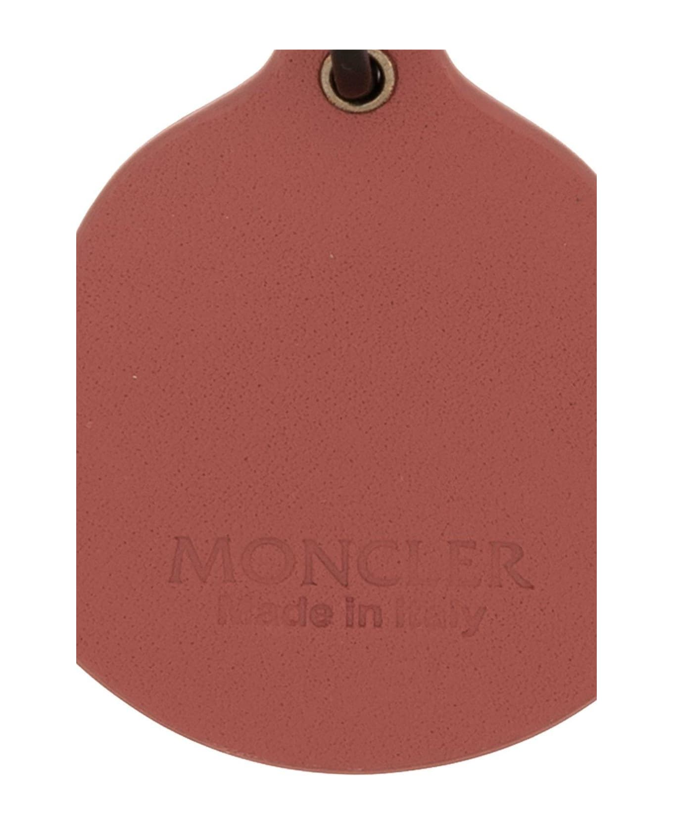 Moncler Logo Patch Keyring - Dark pink