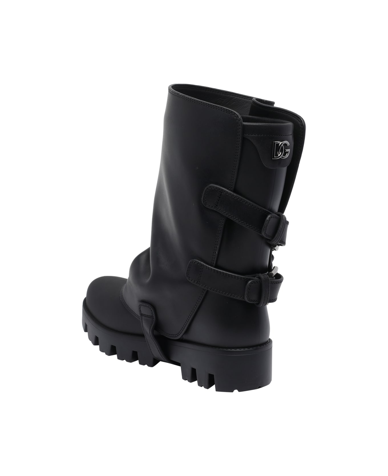 Dolce 
Gabbana Buckle Booties - Black