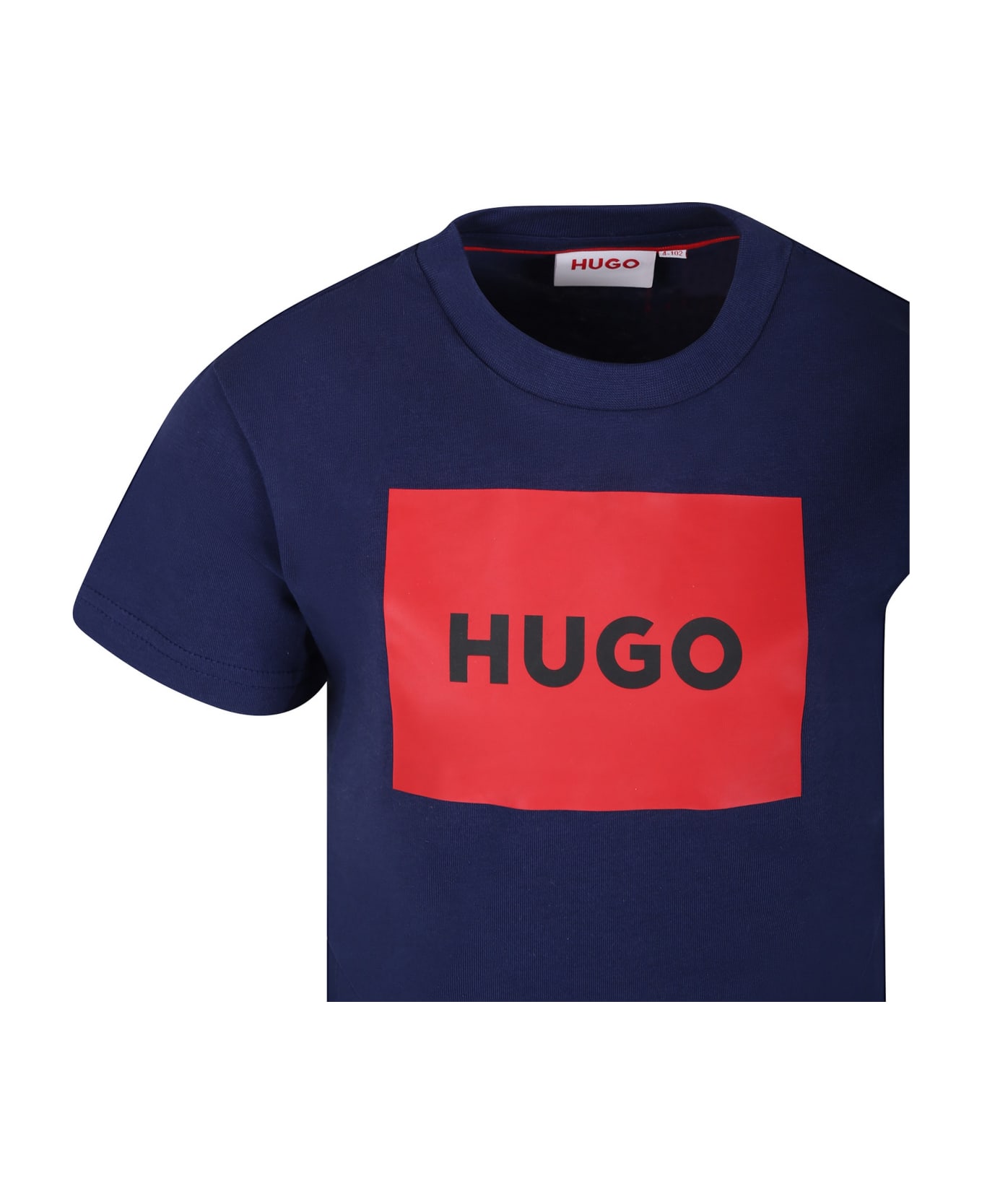 Hugo Boss Blue T-shirt For Boy With Logo - Blue