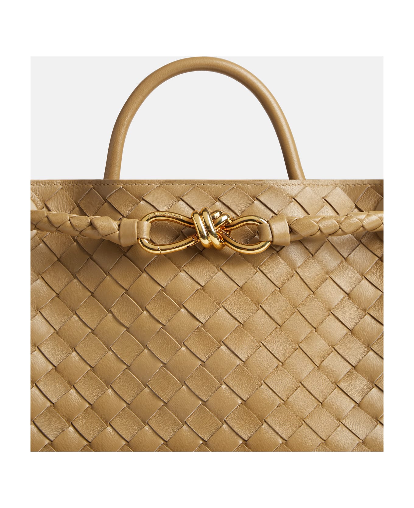 Bottega Veneta Medium Andiamo Leather Tote Bag - Beige