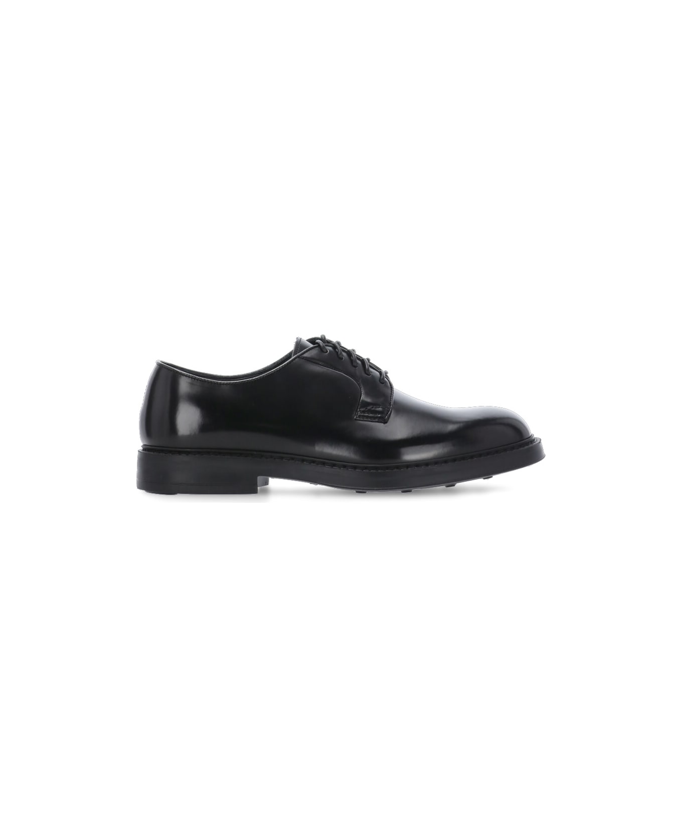 Doucal's Horse Lace Up Shoes - Black