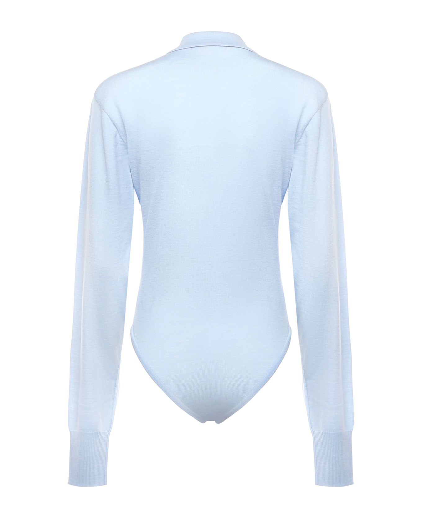 Jacquemus "le Body Tordu" Wool Bodysuit - Blue