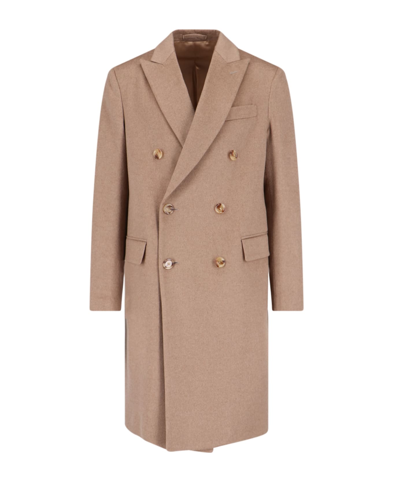 Lardini Double-breasted Midi Coat - Beige