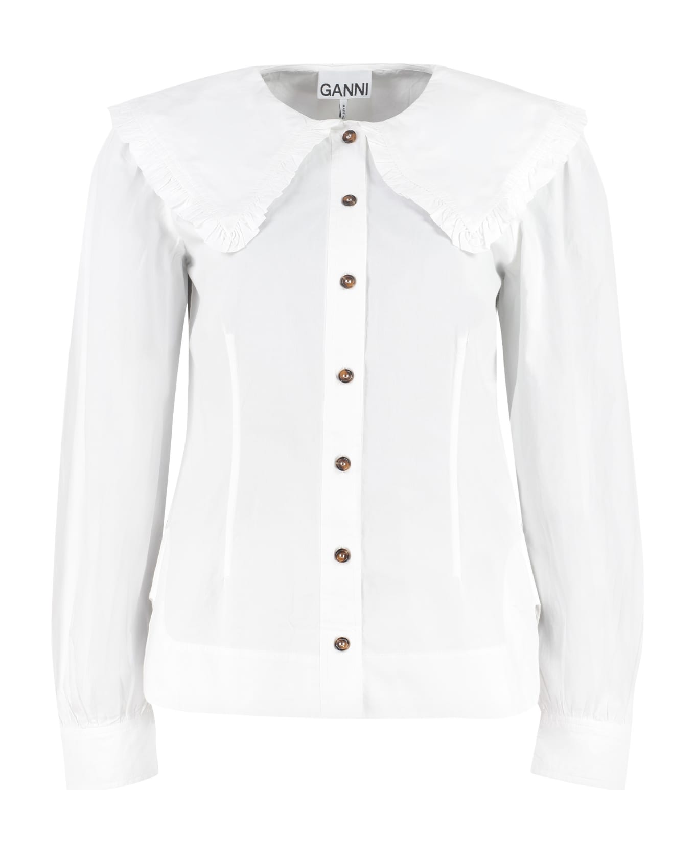 Ganni Cotton Shirt - White