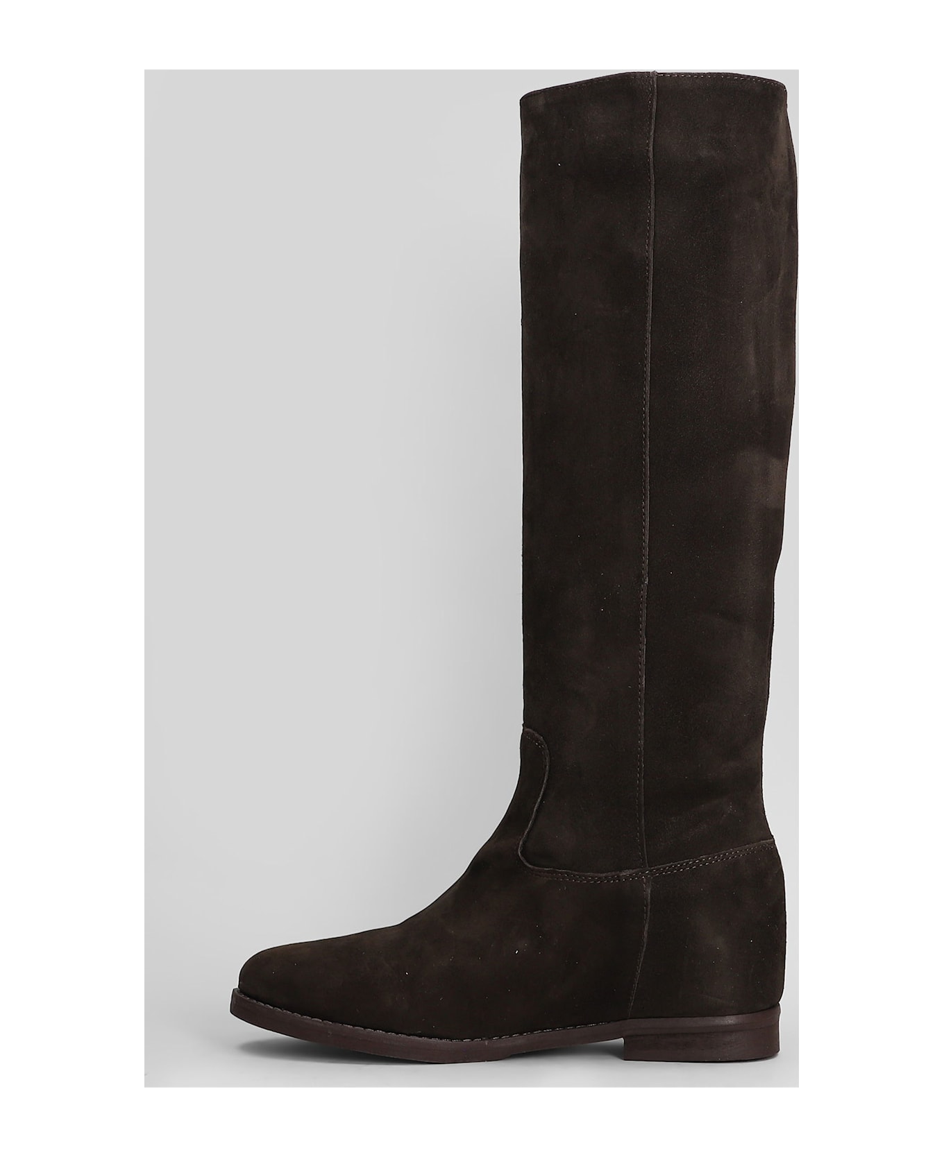 Julie Dee In Dark Brown Suede - dark brown