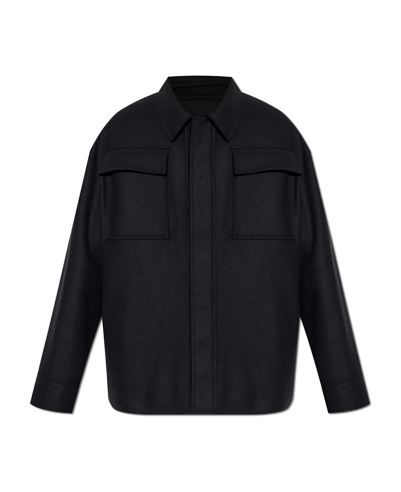 Jil Sander + Wool Shirt - BLACK