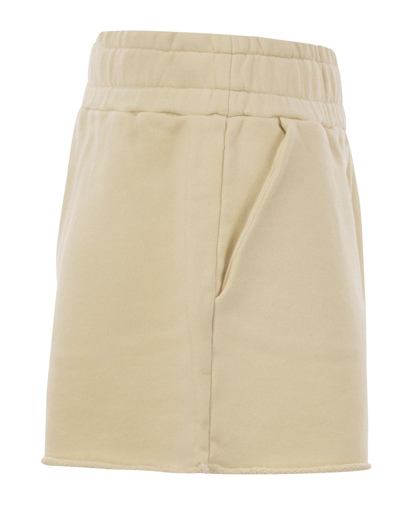Autry Elasticated Waistband Track Shorts - NEUTRALS