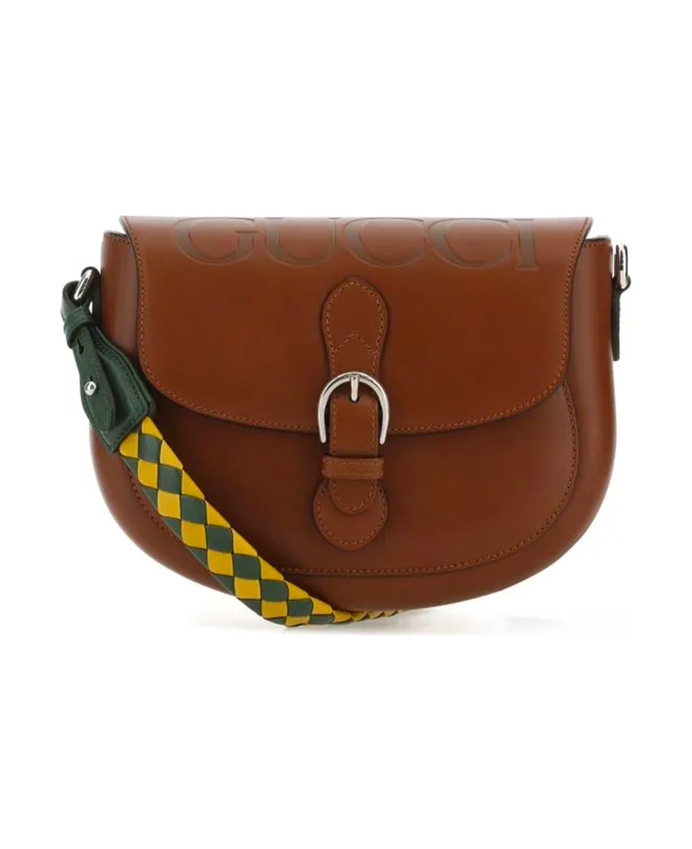 Gucci Leather Shoulder Bag - Brown
