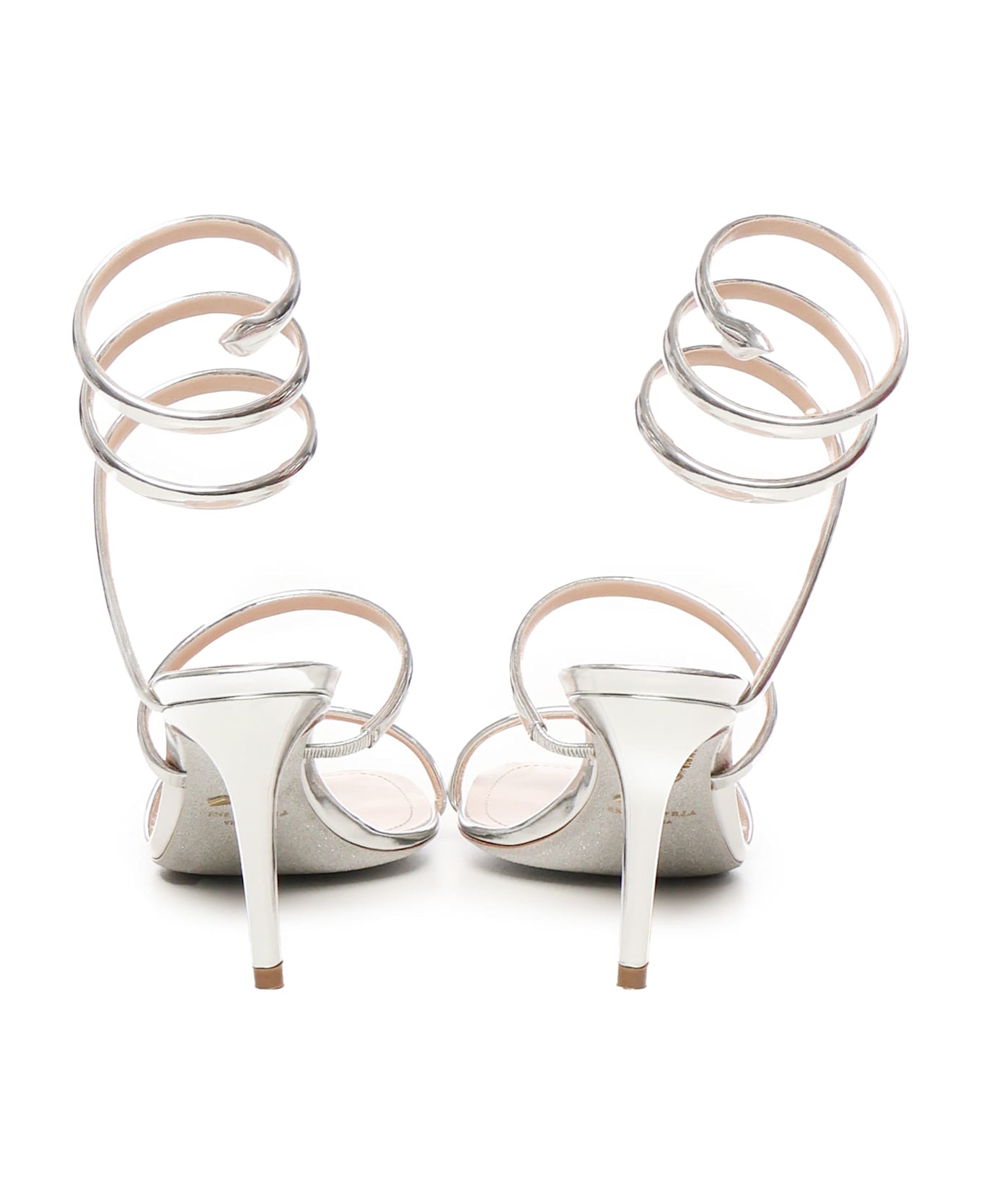 René Caovilla Cleo 80mm Sandals - Silver