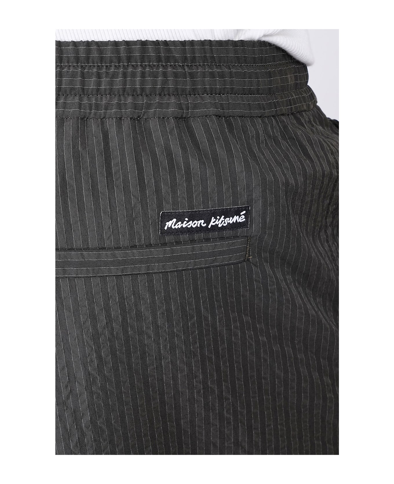 Maison Kitsuné Shorts In Black Polyester - black