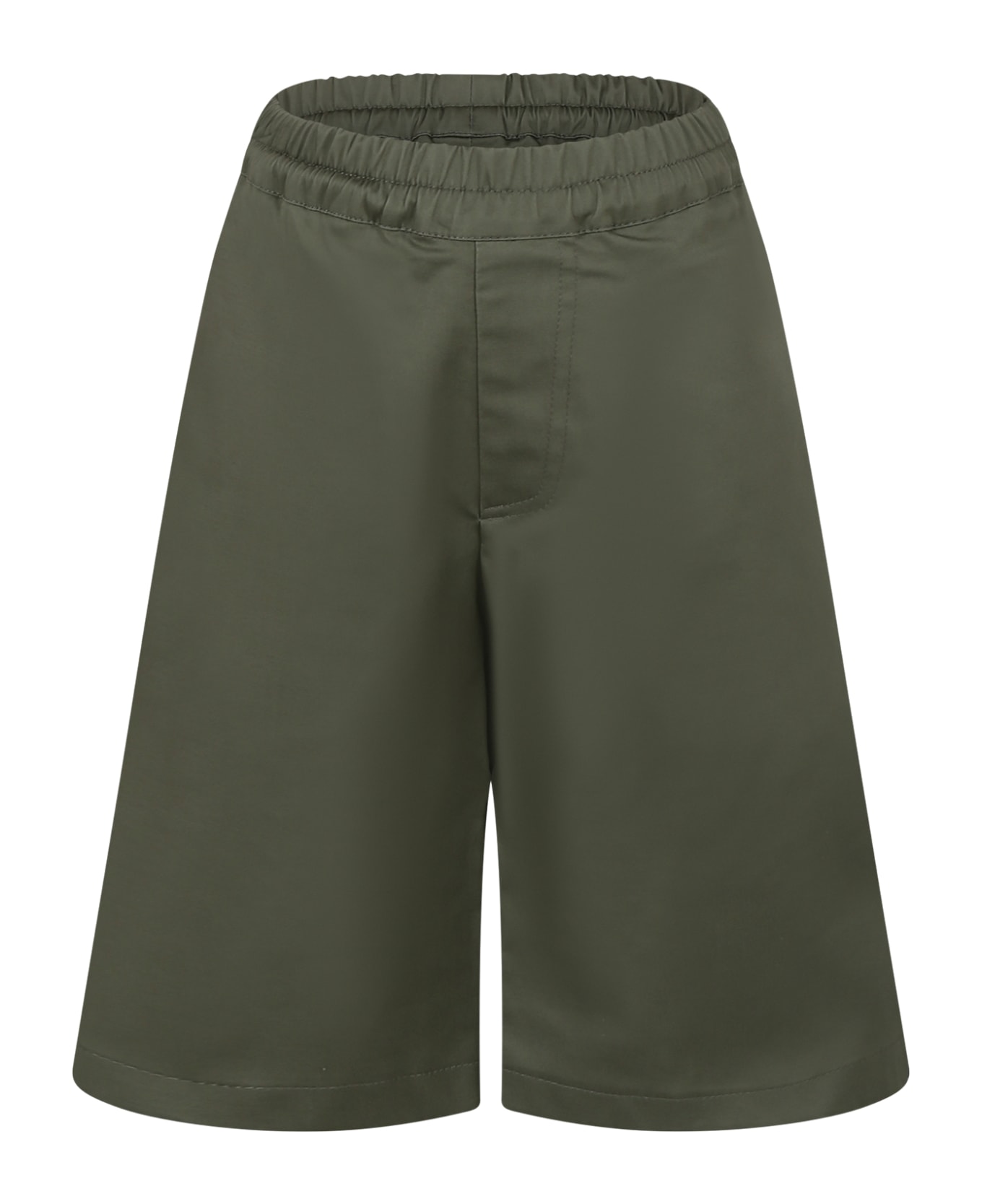 MSGM Green Shorts For Boy With Logo - Green ボトムス