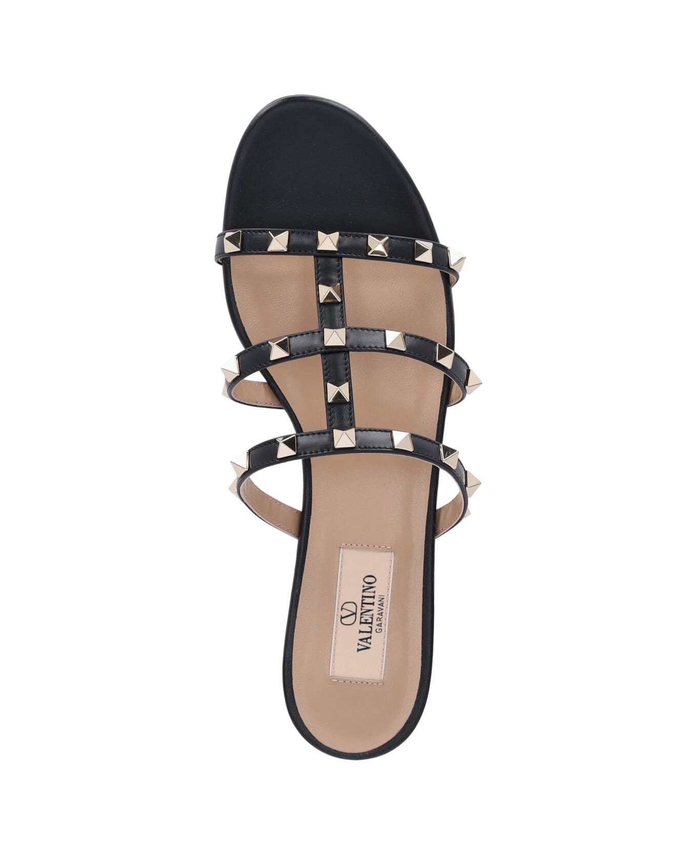 Valentino Garavani 'rockstud' Slide Sandals - BLACK