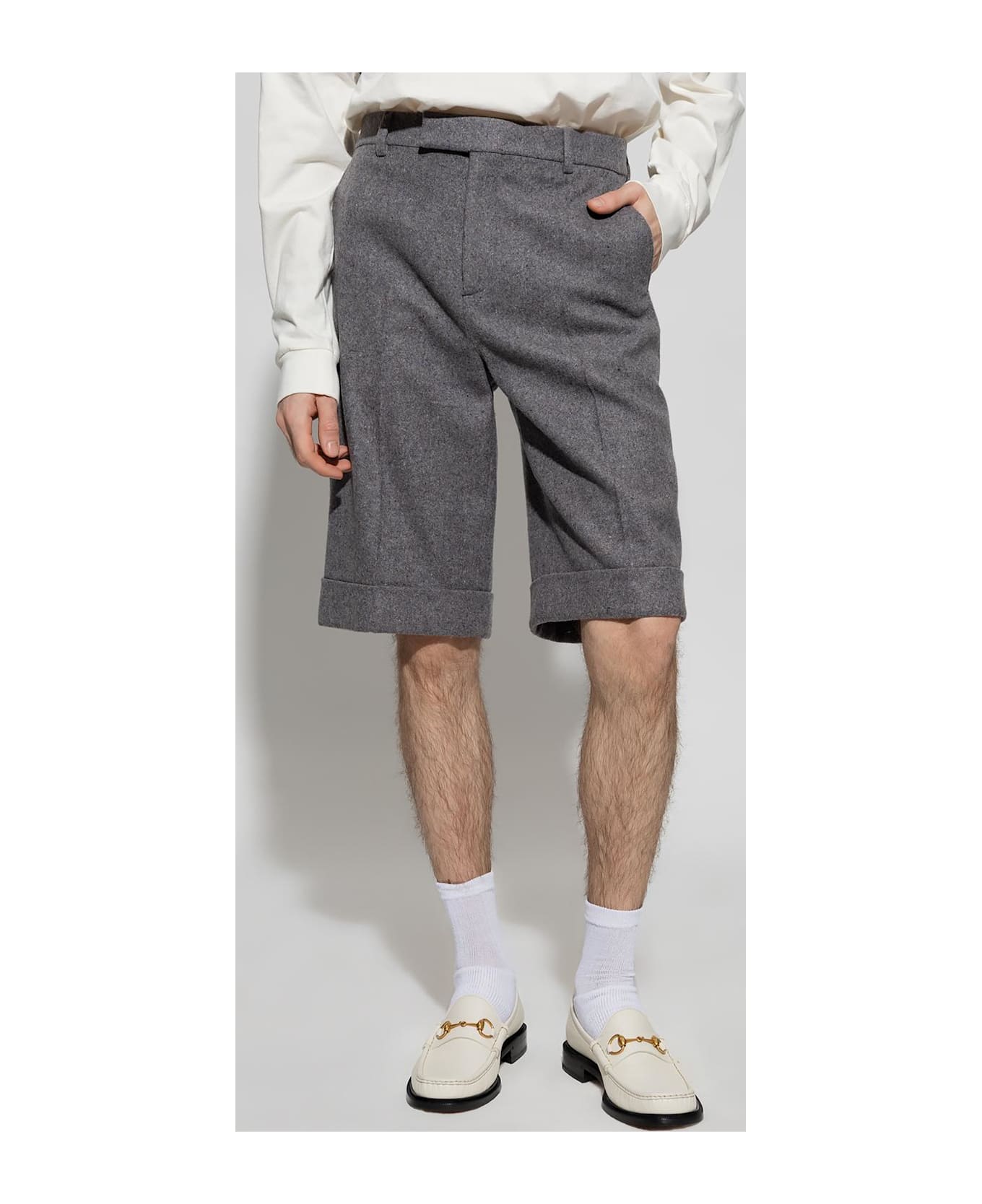 Gucci Wool Shorts - GREY