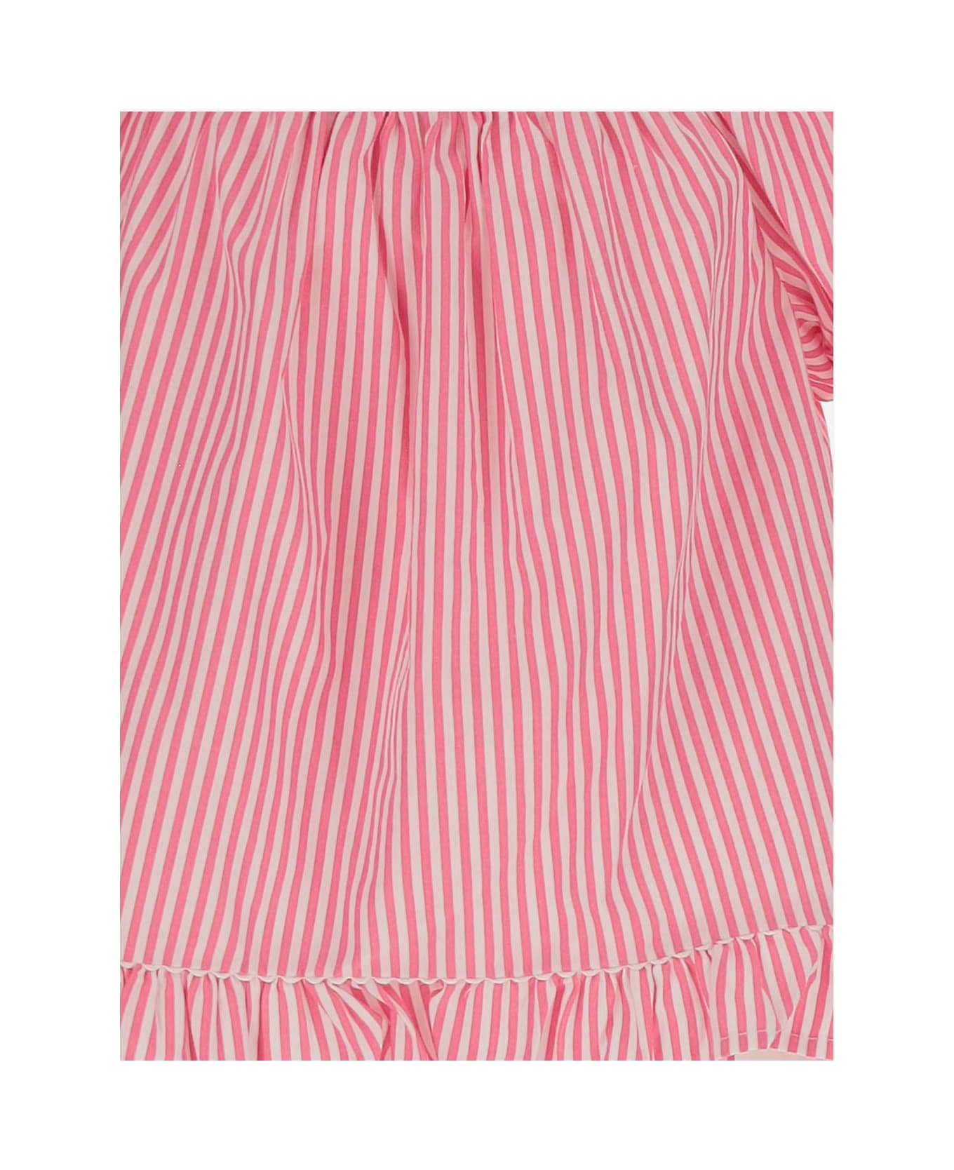 Polo Ralph Lauren Cotton Top With Striped Pattern - Pink