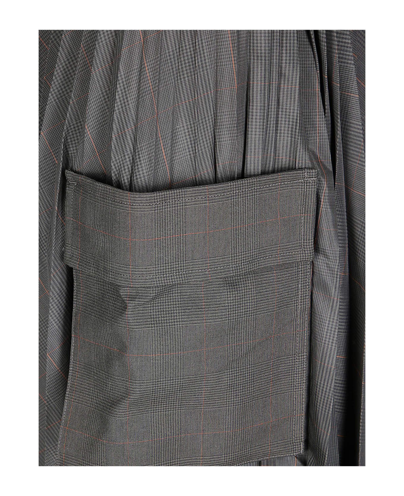 Sacai Glen Check Skirt - KHAKI