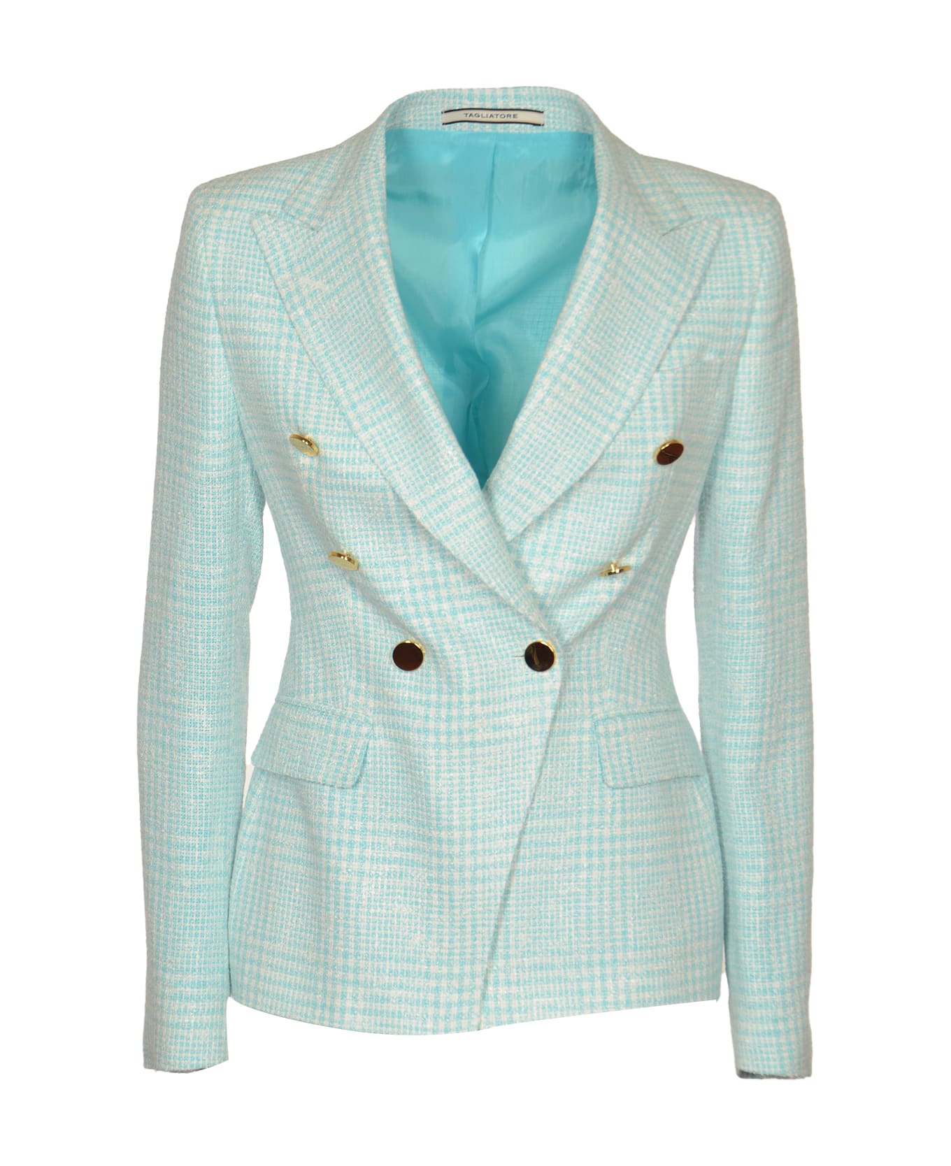 Tagliatore Double-breasted Fitted Blazer - Light Blue
