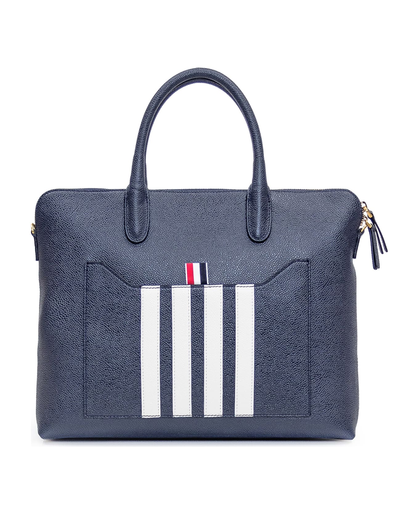 Thom Browne Bag With Logo - NAVY トートバッグ