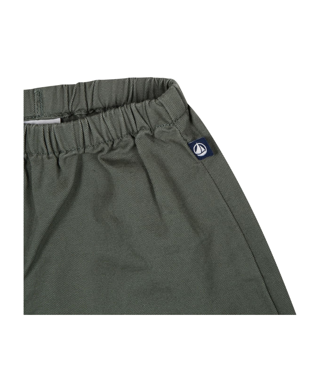 Petit Bateau Green Trousers For Baby Boy - Green ボトムス