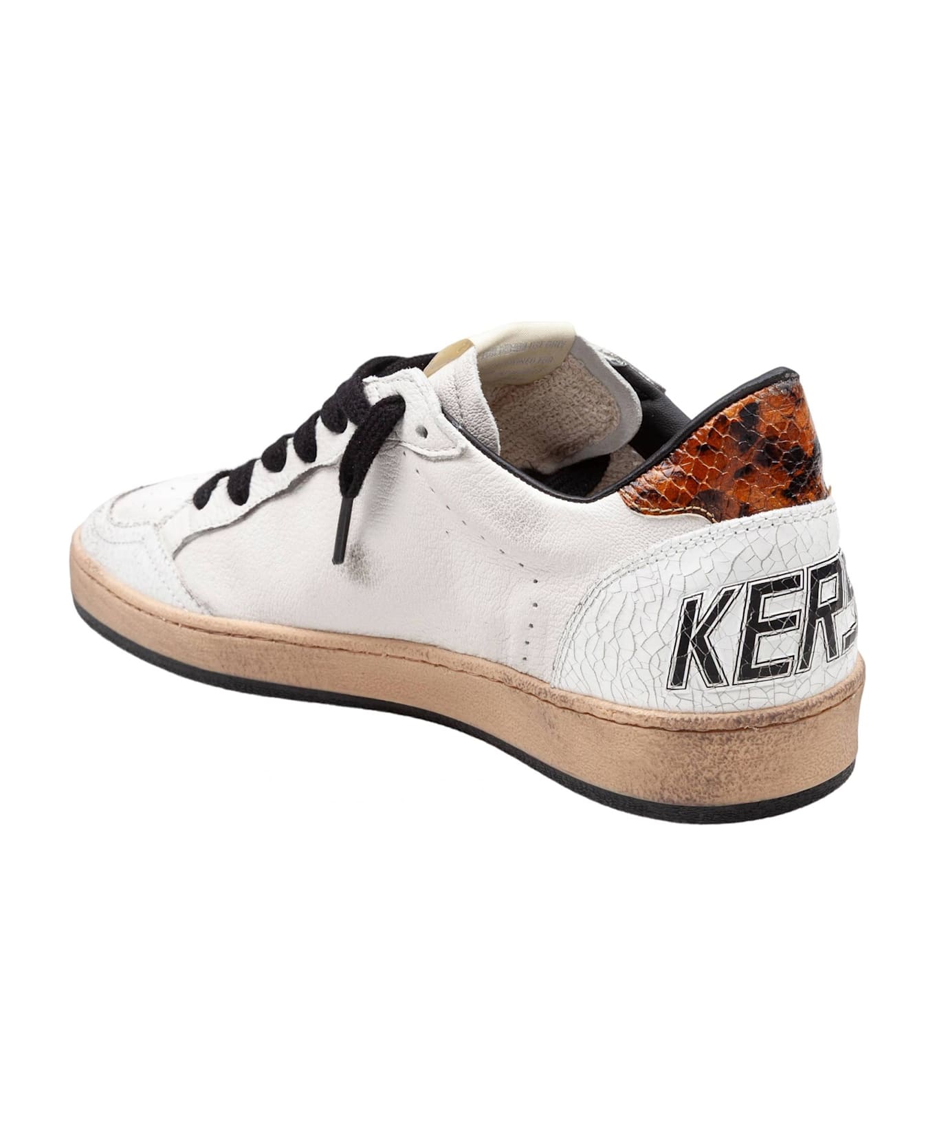 Golden Goose 
ball Star
 White Leather Sneakers - White/Grey