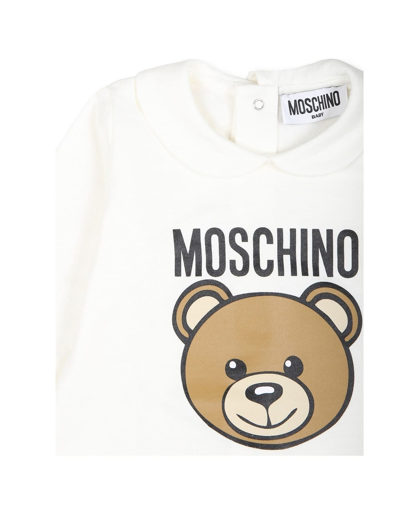 Moschino White Teddy Bear Playsuit - White