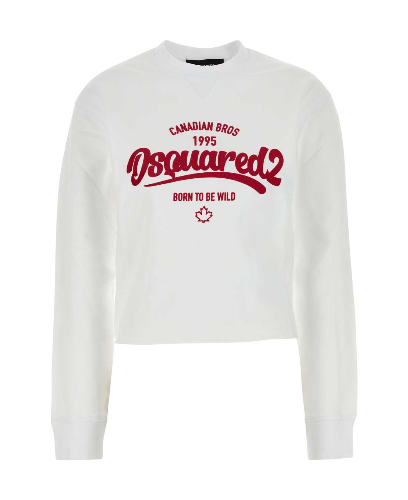 Dsquared2 White Cotton Sweatshirt - White