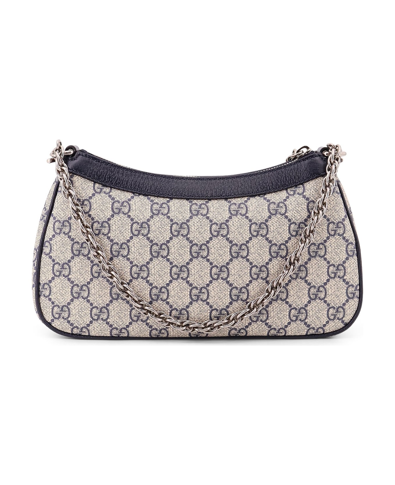 Gucci Ophidia Gg Supreme Fabric And Leather Shoulder Bag - Blu/beige
