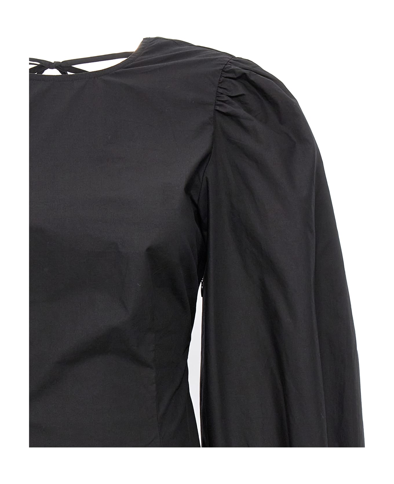 Ganni Bare Back Mini Dress - Black ワンピース＆ドレス
