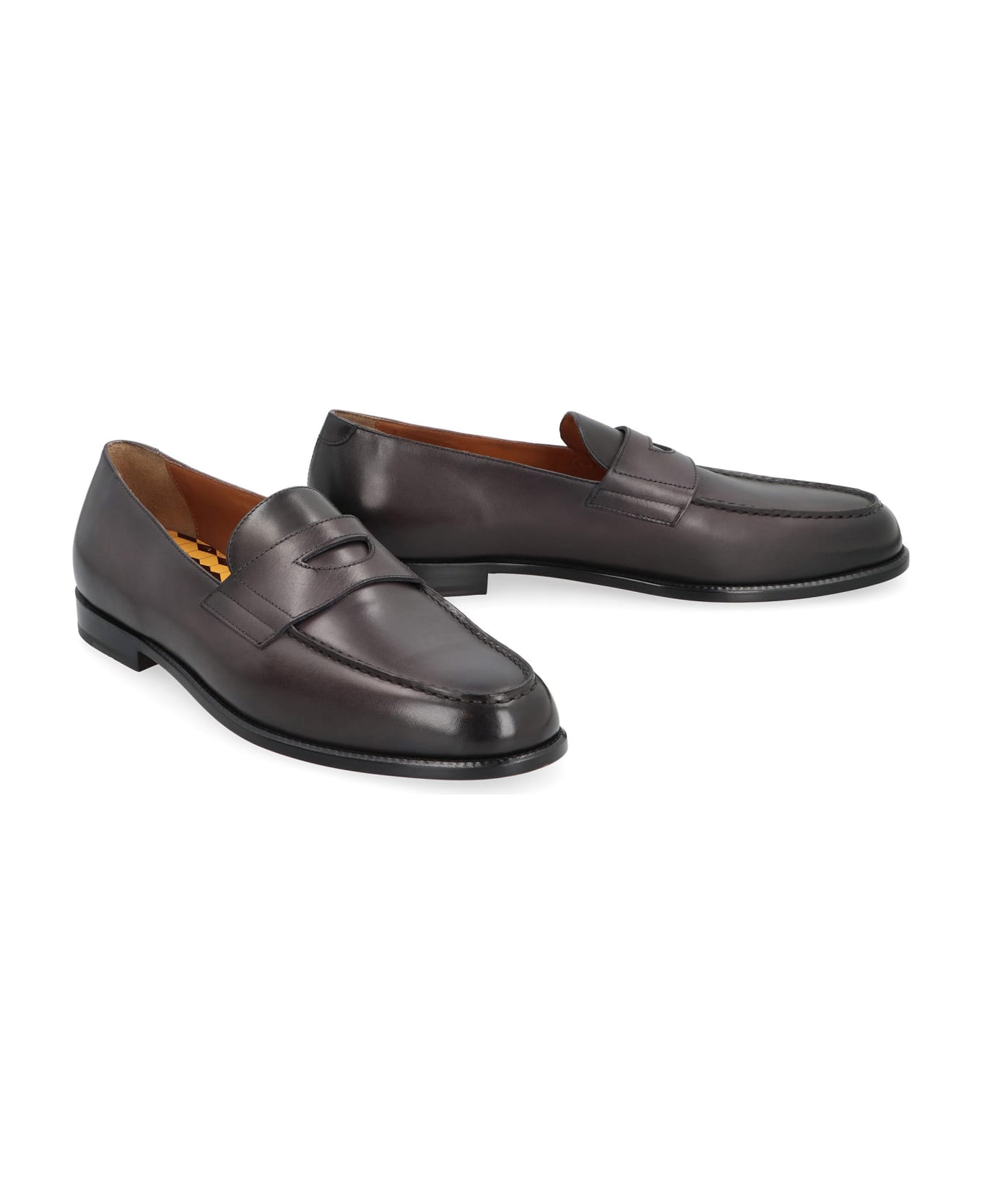 Doucal's Leather Loafers - grey