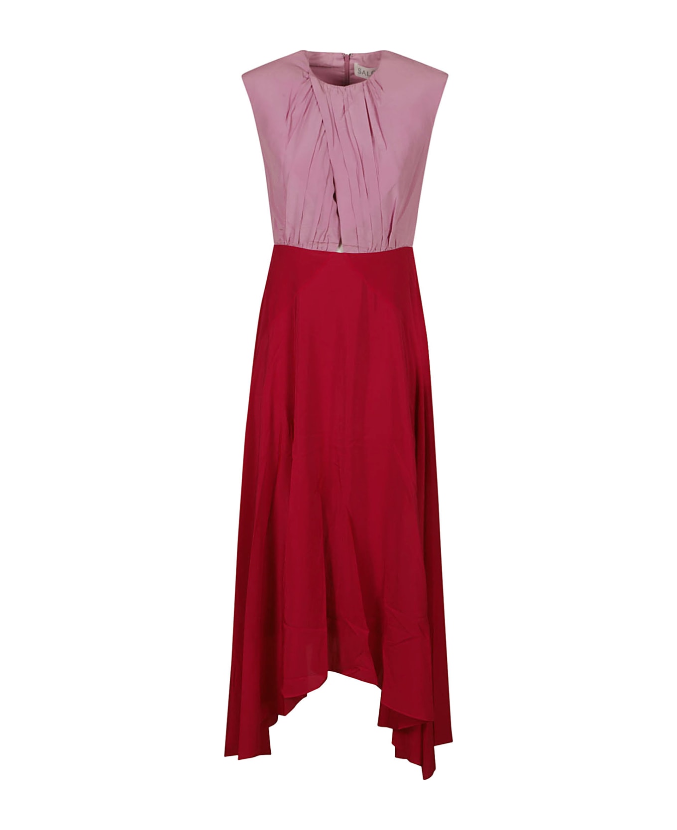 Saloni Divya Dress - Light Peony/Raspberry
