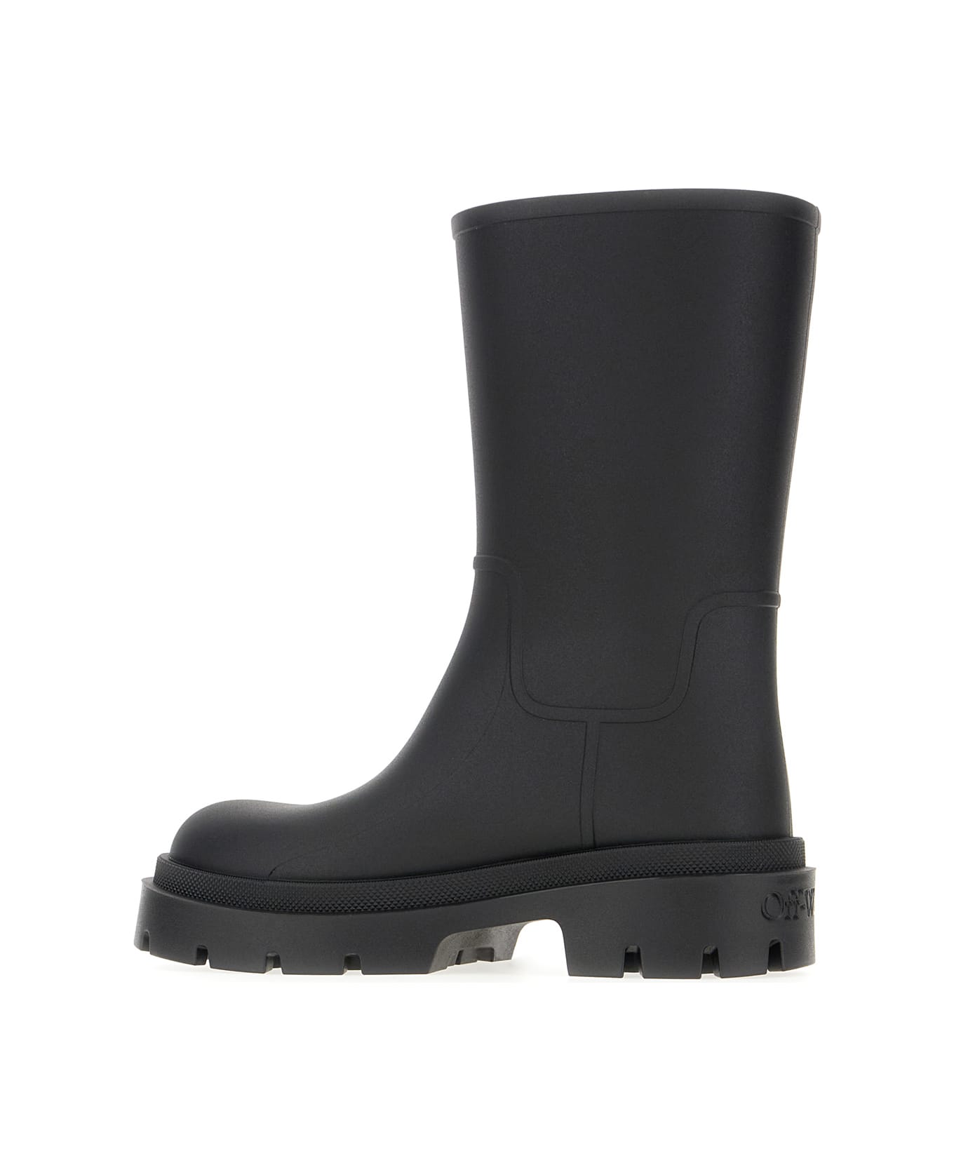 Off-White Black Pvc Boots - BLACK WHITE