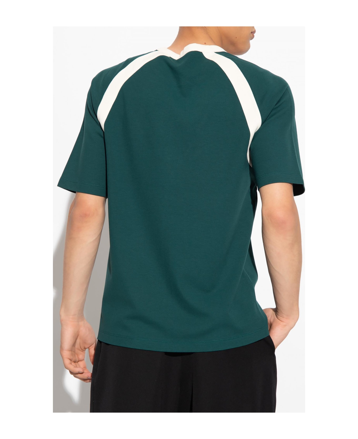 Balmain Printed T-shirt - Vert fonce\creme シャツ
