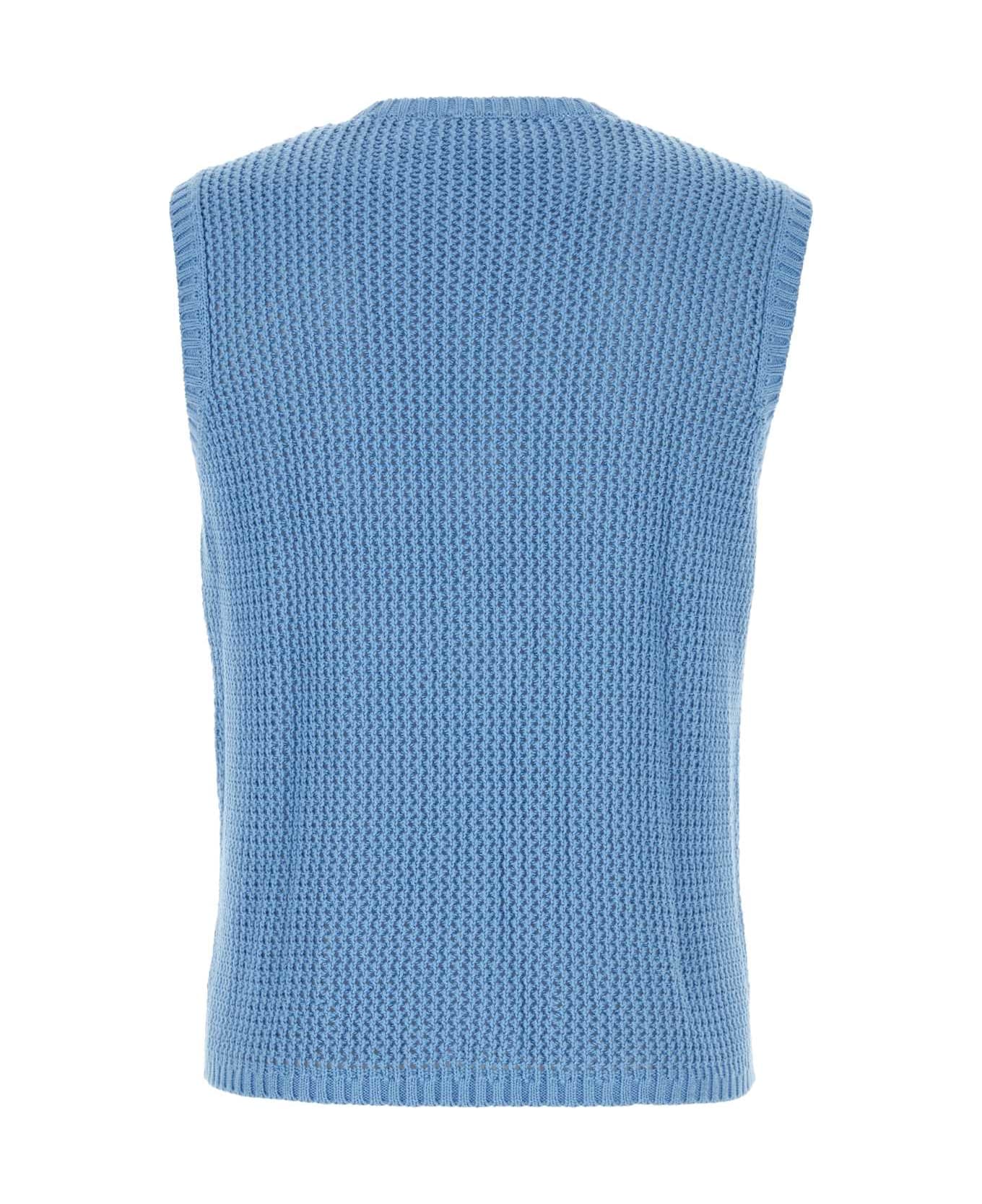 Gimaguas Cerulean Blue Cotton Bridget Vest - BLUE