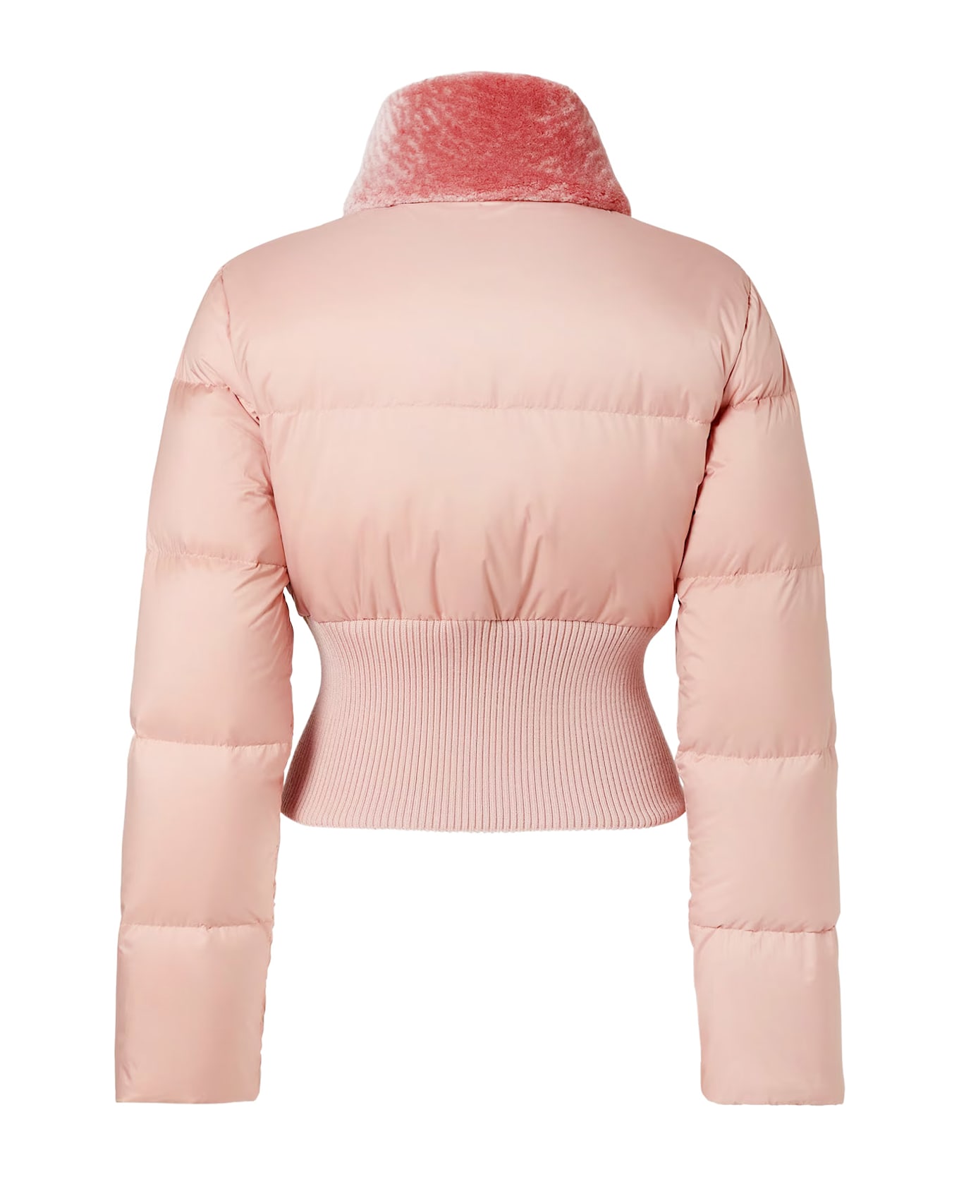 Fendi Technical Fabric And Shearling Down Jacket - BLUSH-25