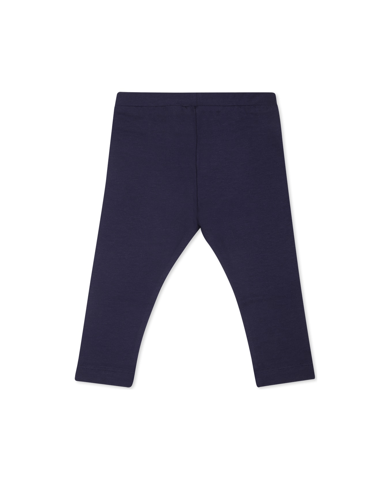 Moschino Blue Leggings For Baby Girl With Logo - Blue