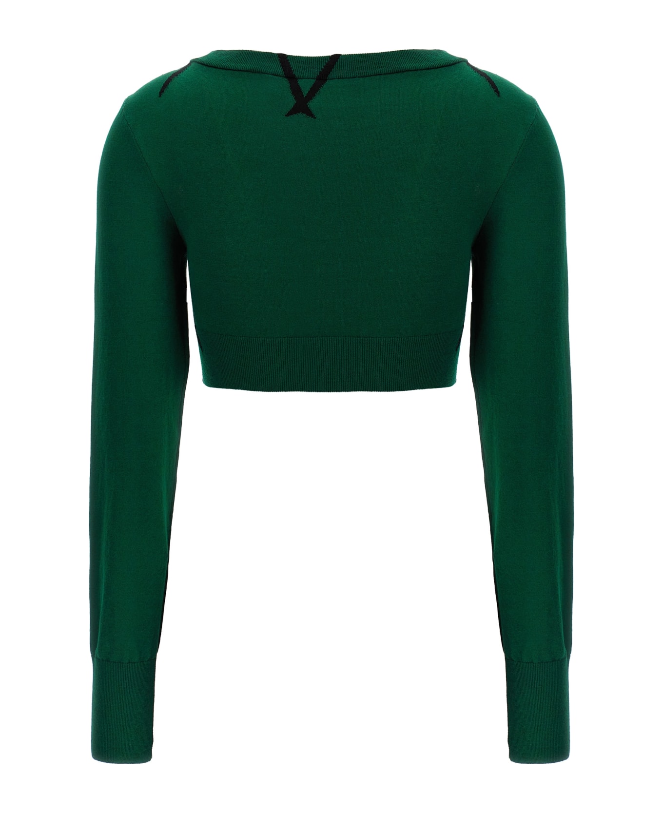 Burberry Argyle Pattern Sweater - Green ニットウェア