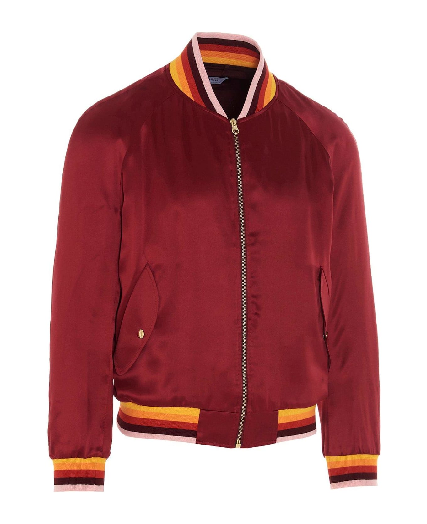 Casablanca Graphic Embroidered Bomber Jacket - Red