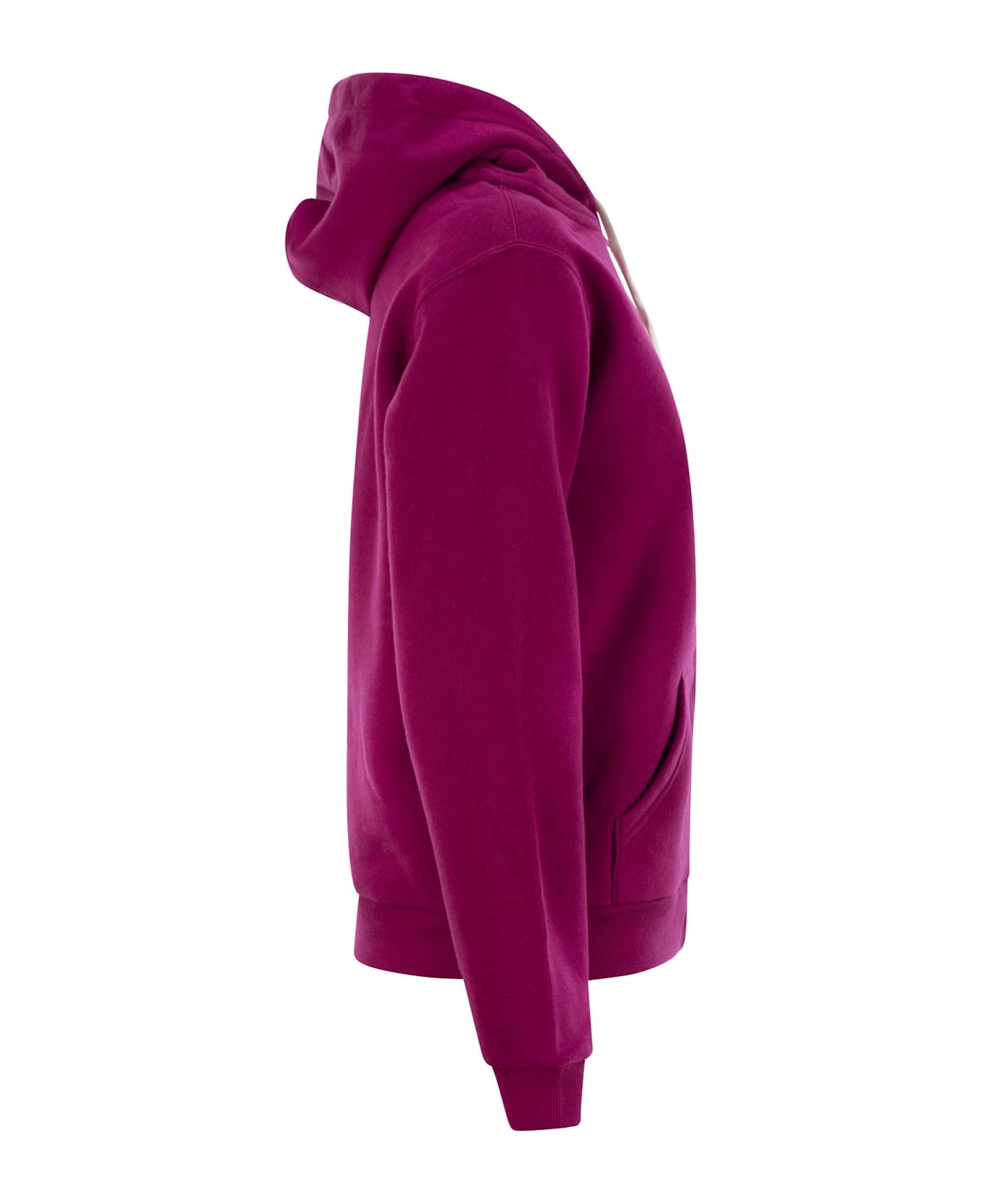 Polo Ralph Lauren Logo Embroidered Zipped Hoodie Polo Ralph Lauren - Fuchsia