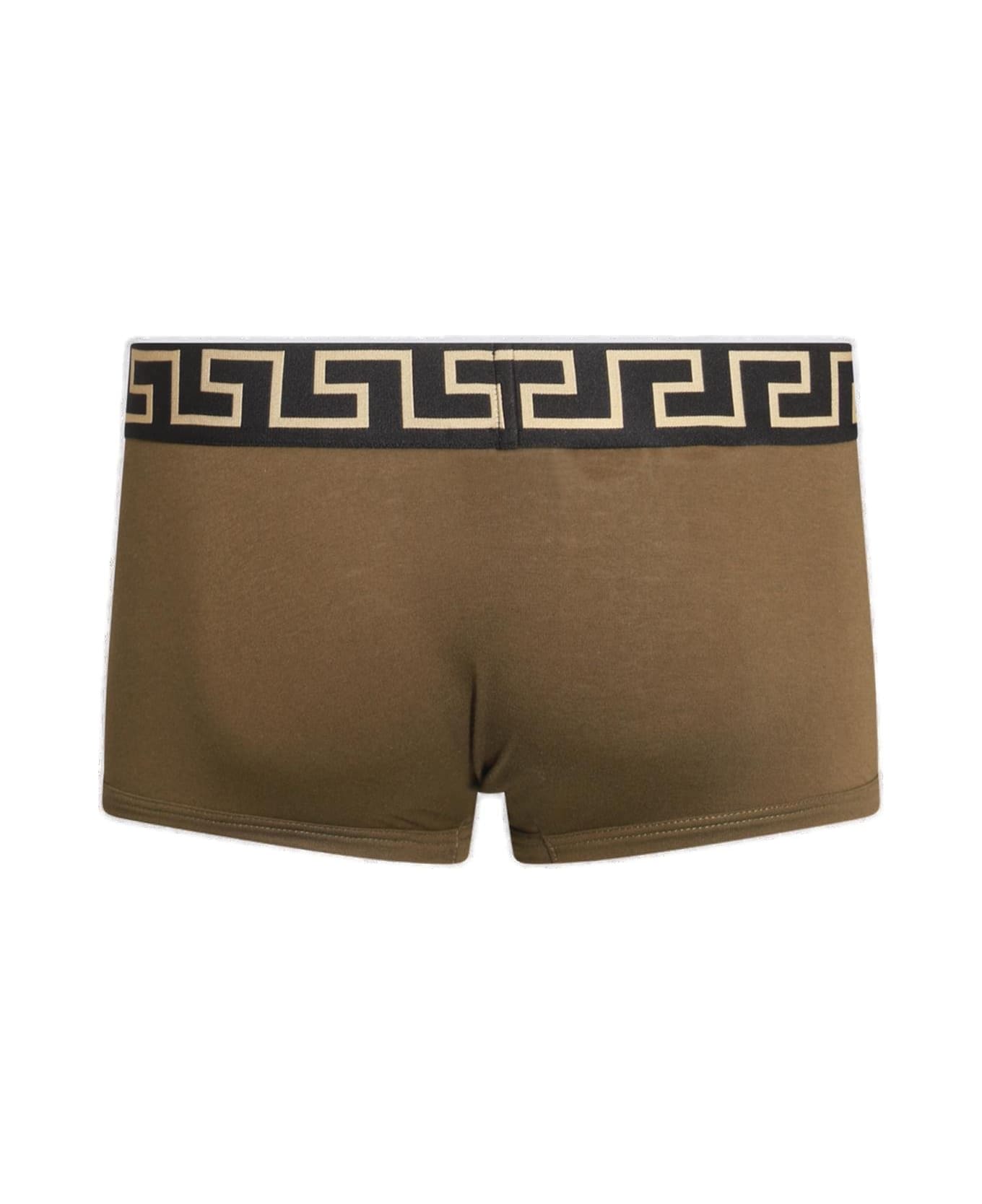 Versace Greca Border Stretched Boxer Briefs - GREEN