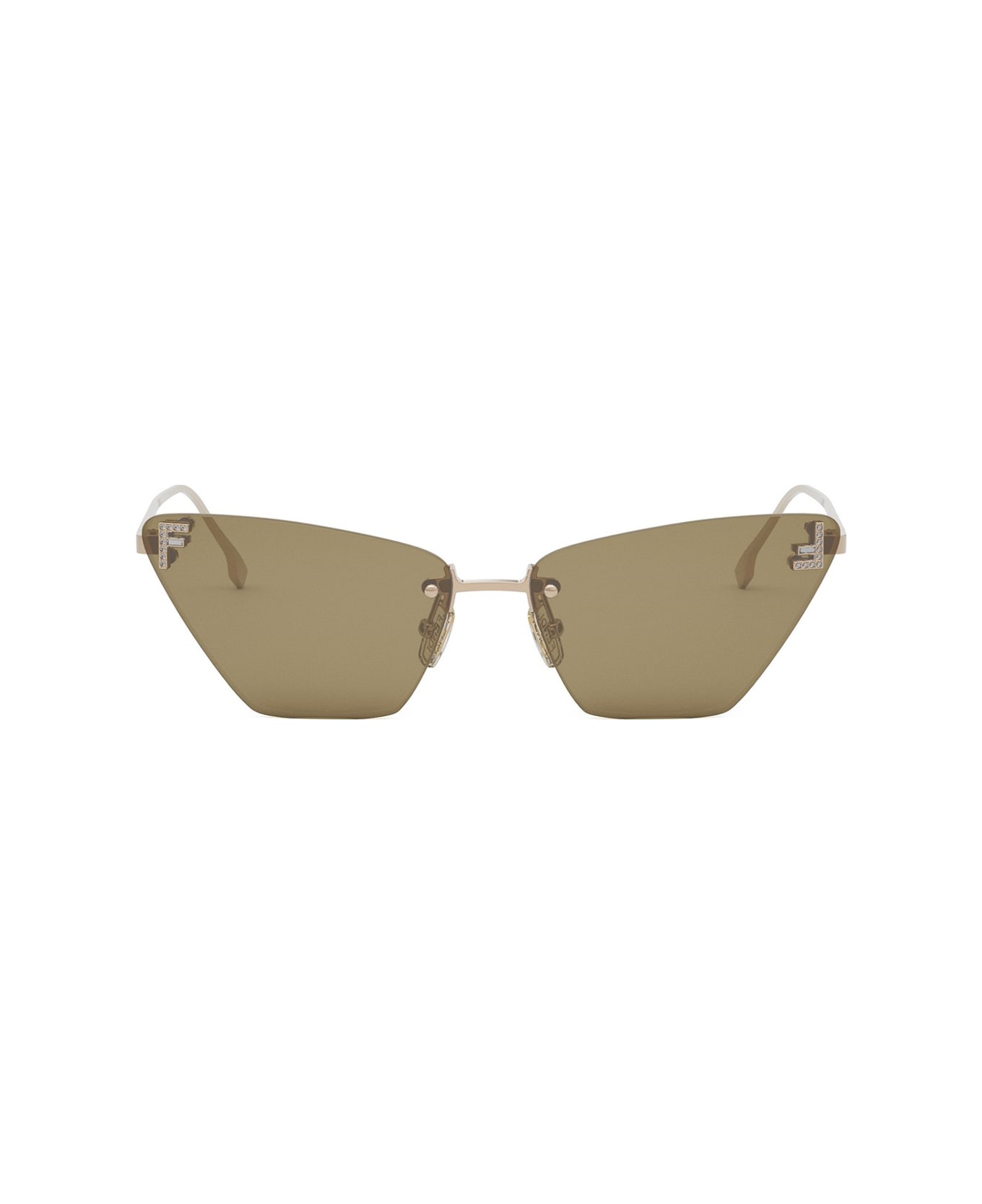 Fendi Eyewear Fendi Fe4160us Fendi First Crystal 28e Oro Rosa Sunglasses - Oro