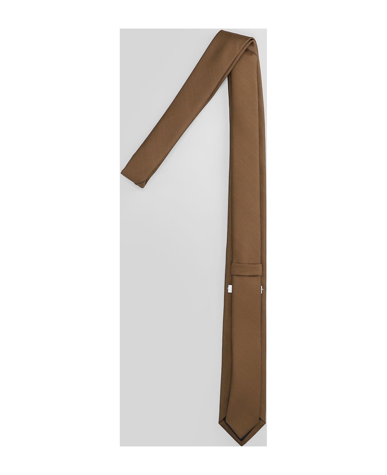 Lardini Tie In Khaki Wool - khaki