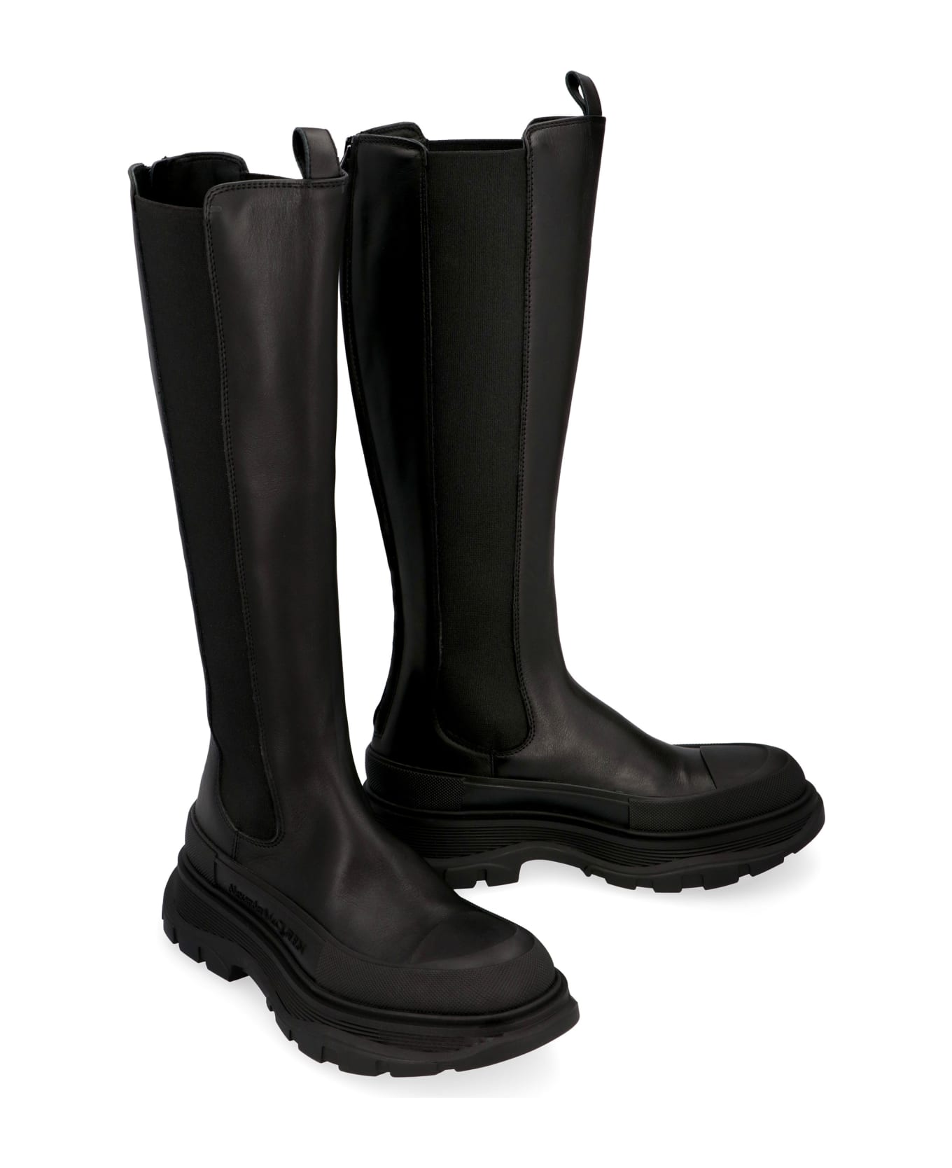 Alexander McQueen Tread Slick Knee-boots - black