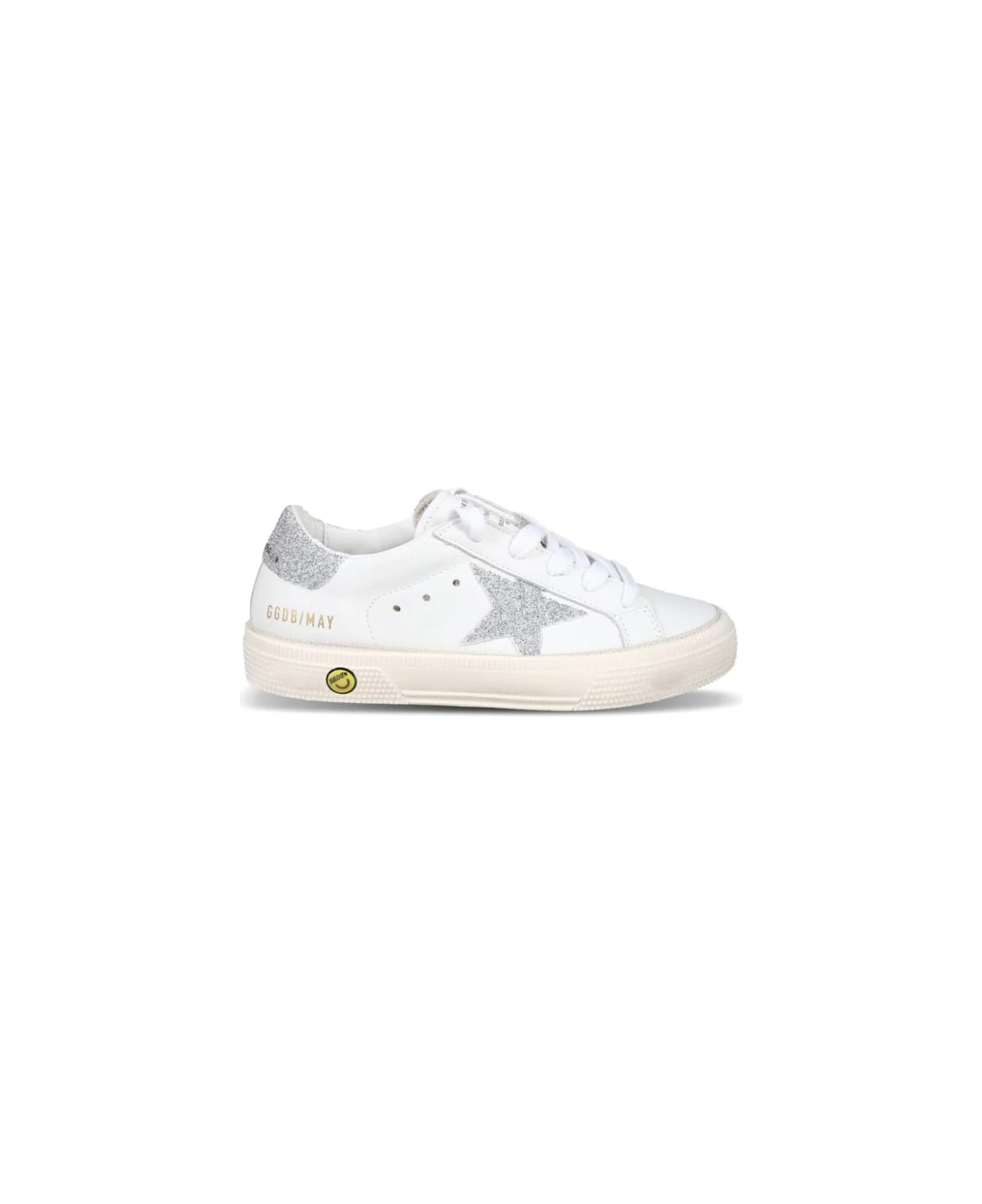 Golden Goose Sneakers May Con Glitter - White