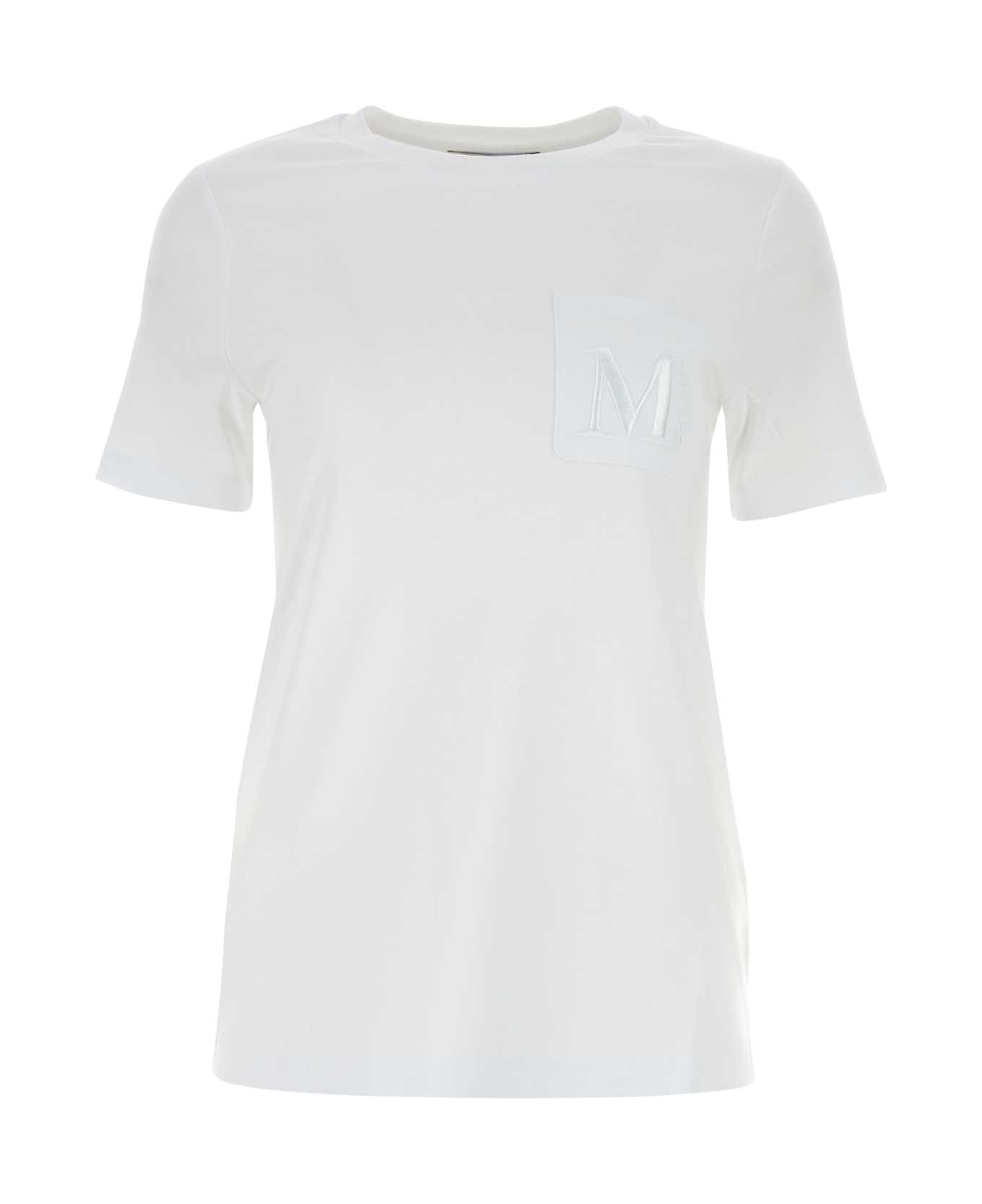 
S Max Mara White Cotton Madera T-shirt - BIANCO