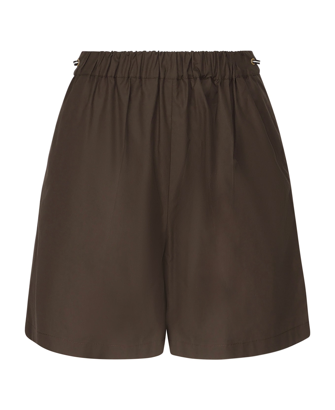Max Mara Haway Poplin Shorts - Brown