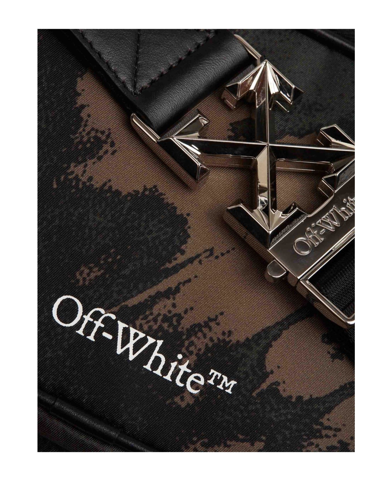 Off-White Arrow Tuc Logo Engraved Zip-up Shoulder Bag - Multicolor
