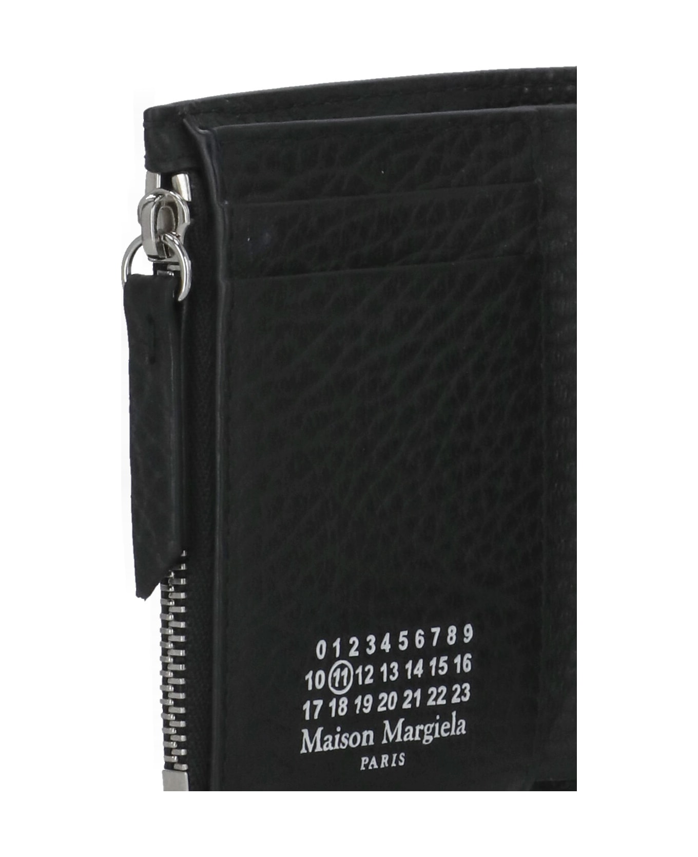 Maison Margiela Tri-fold Buttoned Wallet - Black