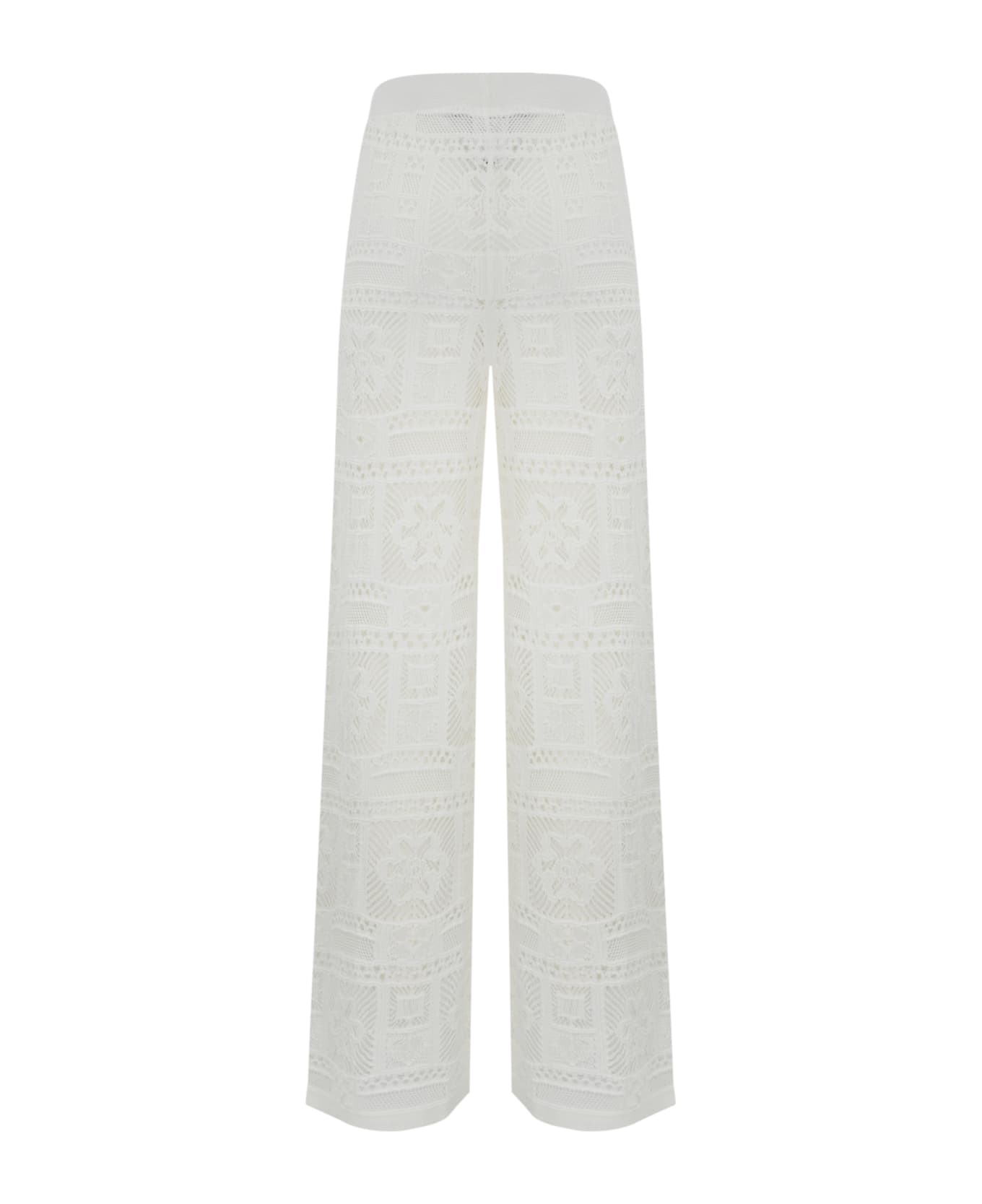 D.Exterior Cotton Patchwork Trousers - Bianco